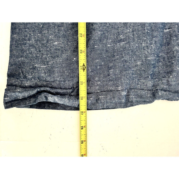 Madewell | G3192 Women's Blue Button Front Chambray Cut Out Cami Dress Size 14 - Picture 9 of 11